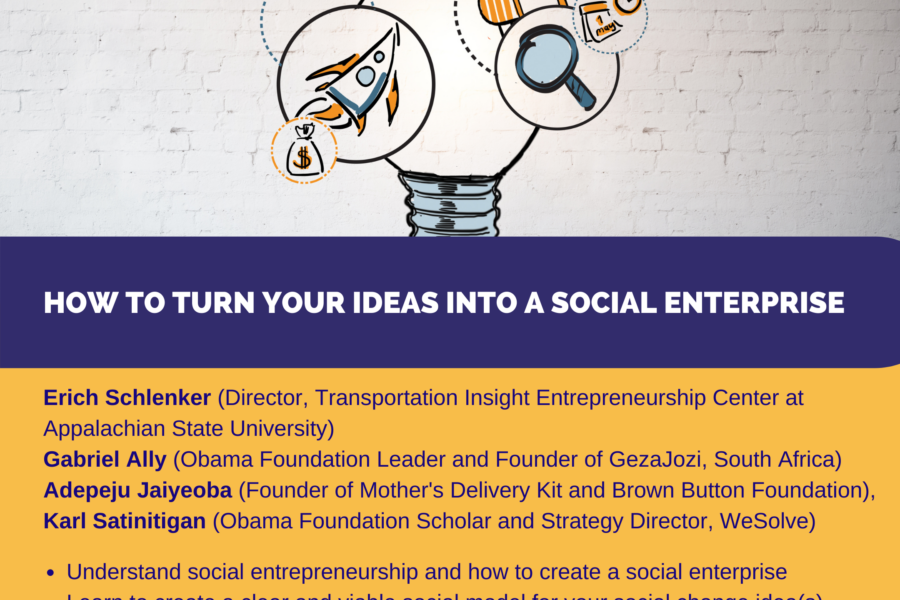 Turning Ideas to Social Enterprises