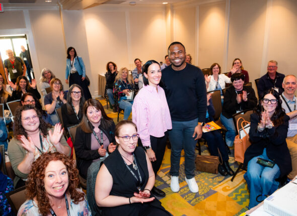 Segun and Natalia with session attendees at City of Kelowna Evolve 2025 Conference